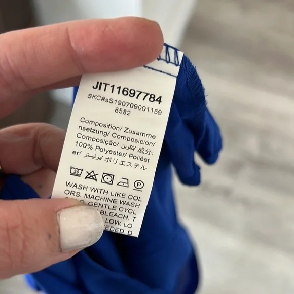 NWT Electric Blue Cutout Top - Picture 5 of 7